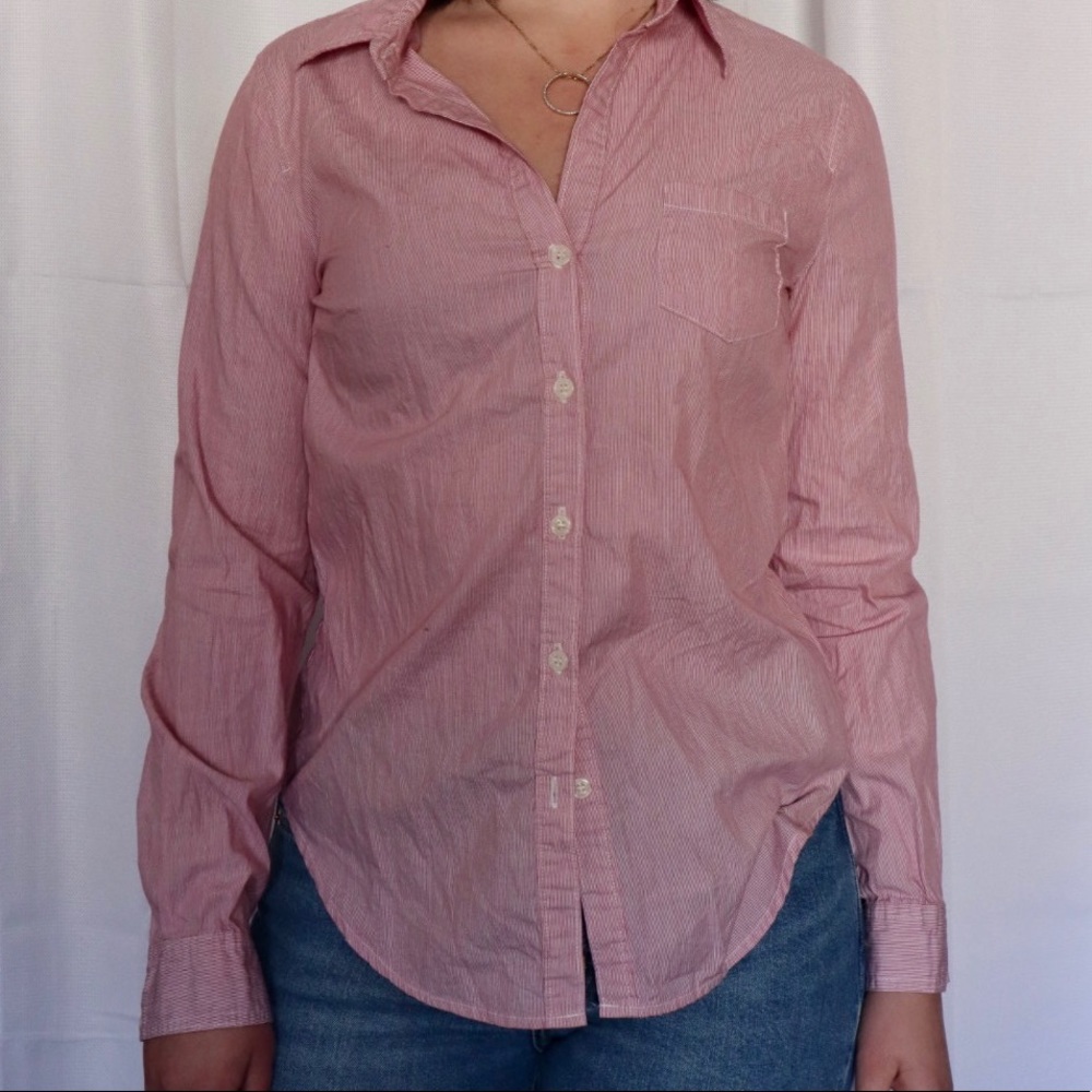 Pink and White Striped shirt